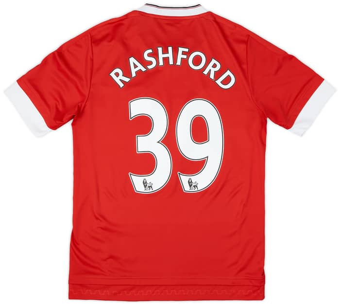 2015-16 Manchester United Home Shirt Rashford #39 - 7/10 - (S)