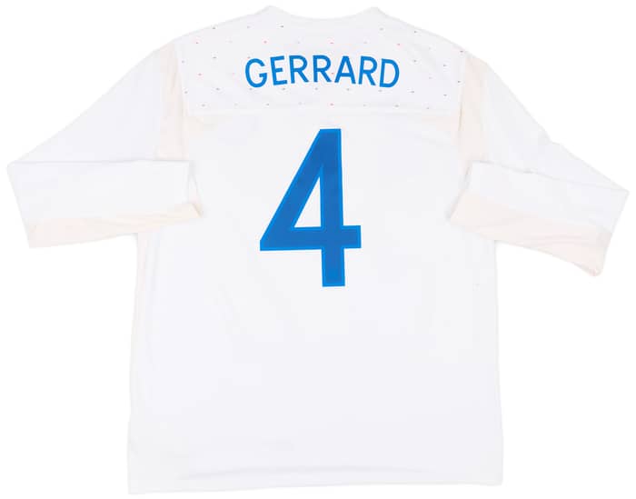 2010-11 England Home L/S Shirt Gerrard #4 - 6/10 - (XL)