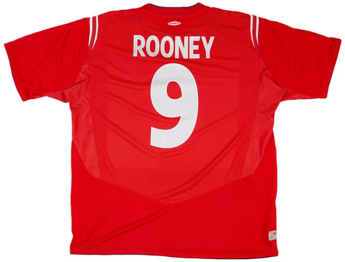 2004-06 England Away Shirt Rooney #9 - 7/10 - (XXL)