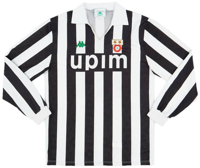 1991-92 Juventus Home L/S Shirt #11 - 8/10 - (L)