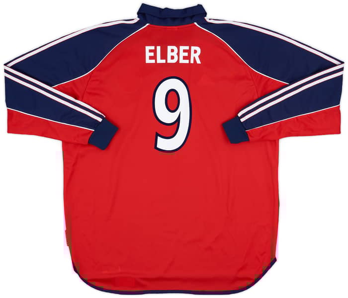 1999-01 Bayern Munich Player Issue Home L/S Shirt Elber #9 - 9/10 - (XL)