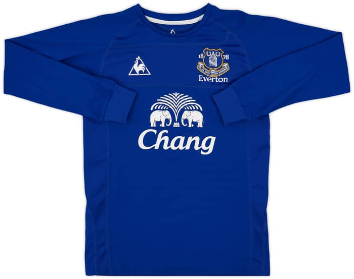 2010-11 Everton Home L/S Shirt Baines #3 - 7/10 - (S)