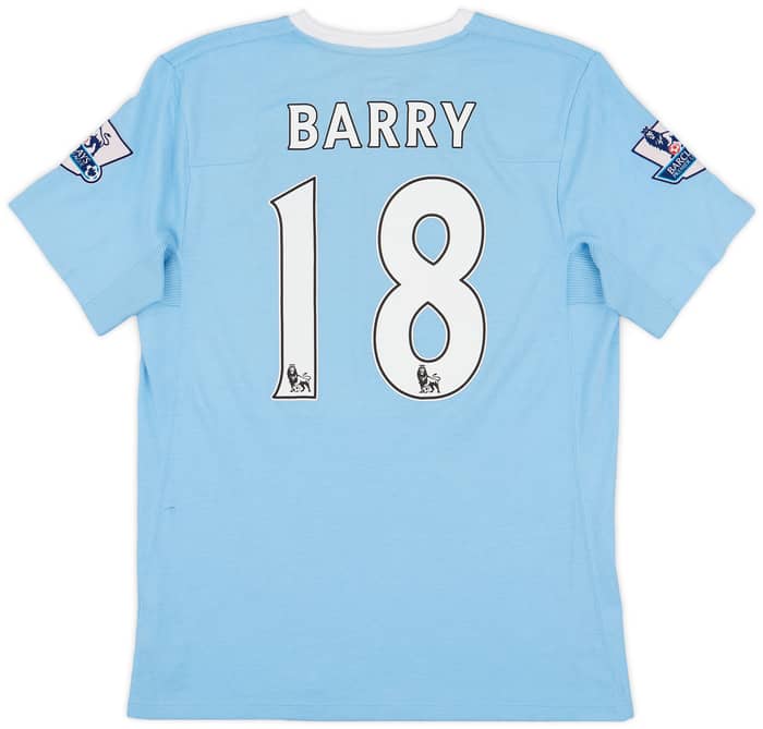 2009-10 Manchester City Home Shirt Barry #18 - 7/10 - (M)