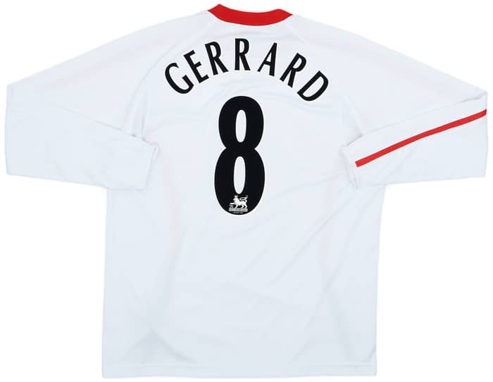 2005-06 Liverpool Away L/S Shirt Gerrard #8 - 8/10 - (L)