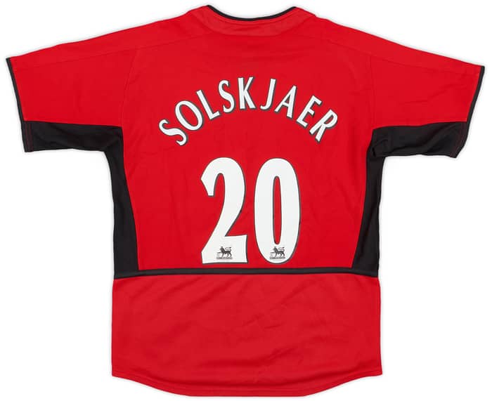 2002-04 Manchester United Home Shirt Solskjaer #20 - 7/10 - (S.Boys)