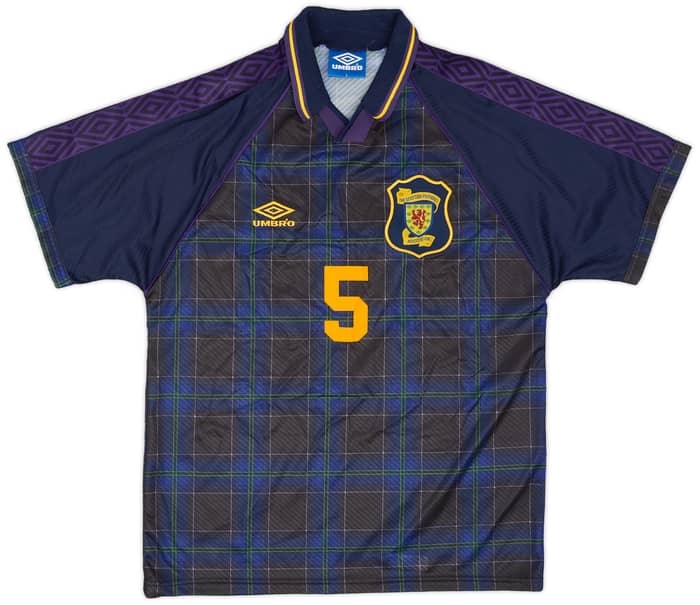 1994-96 Scotland Home Shirt Hendry #5 - 9/10 - (L)