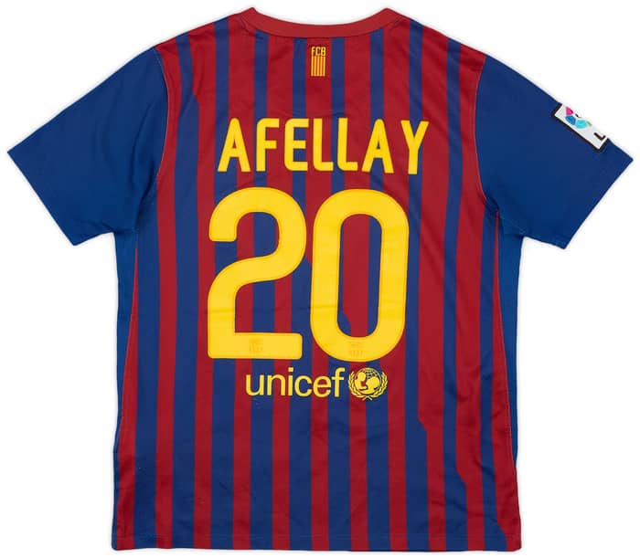 2011-12 Barcelona Home Shirt Afellay #20 - 7/10 - (L.Boys)