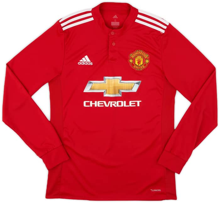 2017-18 Manchester United Home L/S Shirt Valencia #25 - 9/10 - (S)