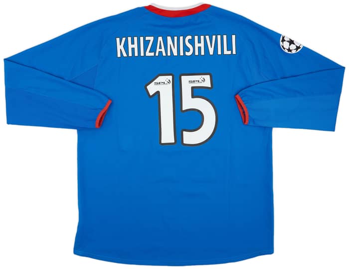 2003-05 Rangers Home L/S Shirt Khizanishvilli #15 - 8/10 - (XL)