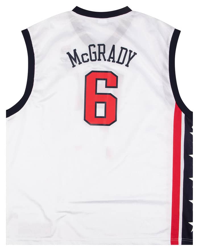 2002 USA McGrady #6 Reebok Jersey (Home) XXL