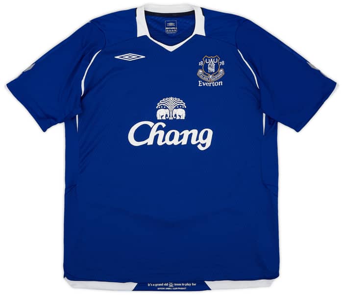 2008-09 Everton Home Shirt Baines #3 - 8/10 - (XL)