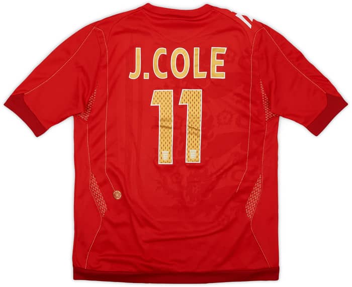 2006-08 England Away Shirt J. Cole #11 - 9/10 - (M.Boys)
