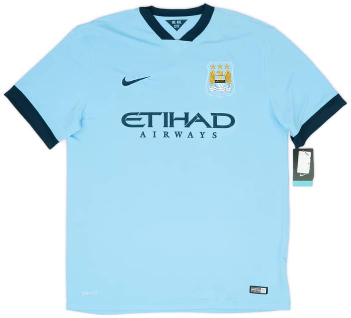 2014-15 Manchester City Home Shirt Kompany #4 (XL)