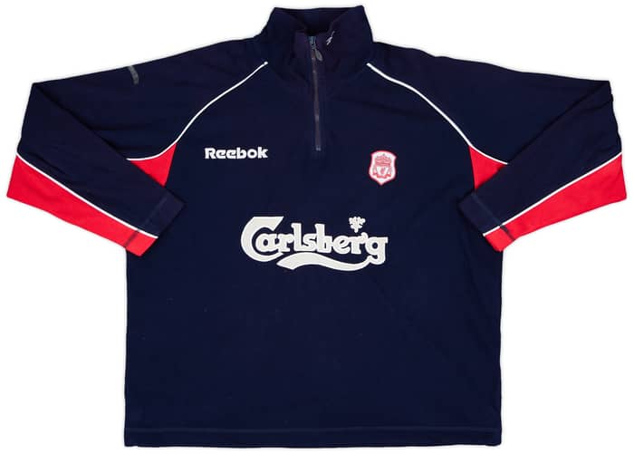 2000-01 Liverpool Reebok 1/4 Zip Fleece Top - 7/10 - (M)