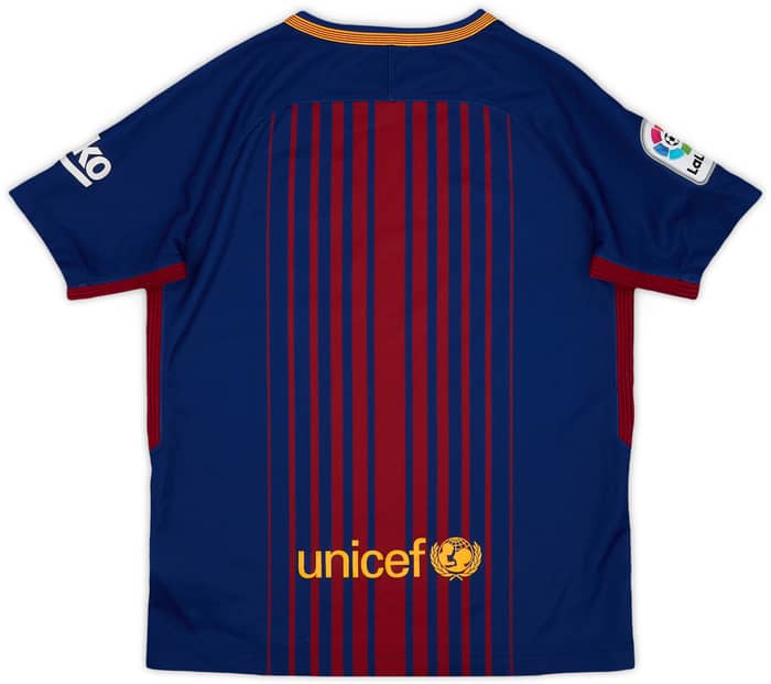 2017-18 Barcelona Home Shirt - 8/10 - (M.Boys)