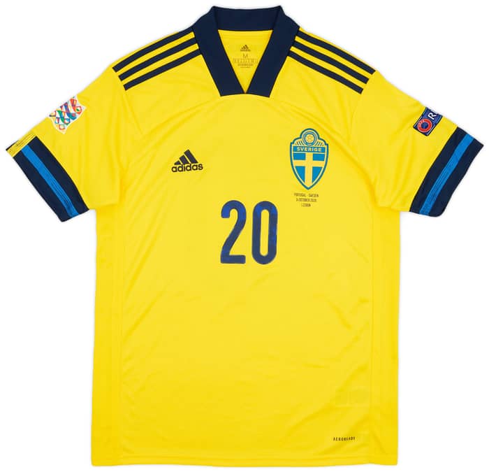 2020 Sweden Match Issue Nations League Home Shirt Olsson #20