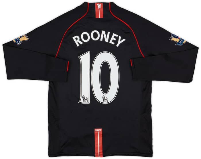 2007-08 Manchester United Away L/S Shirt Rooney #10 - 8/10 - (XL.Boys)