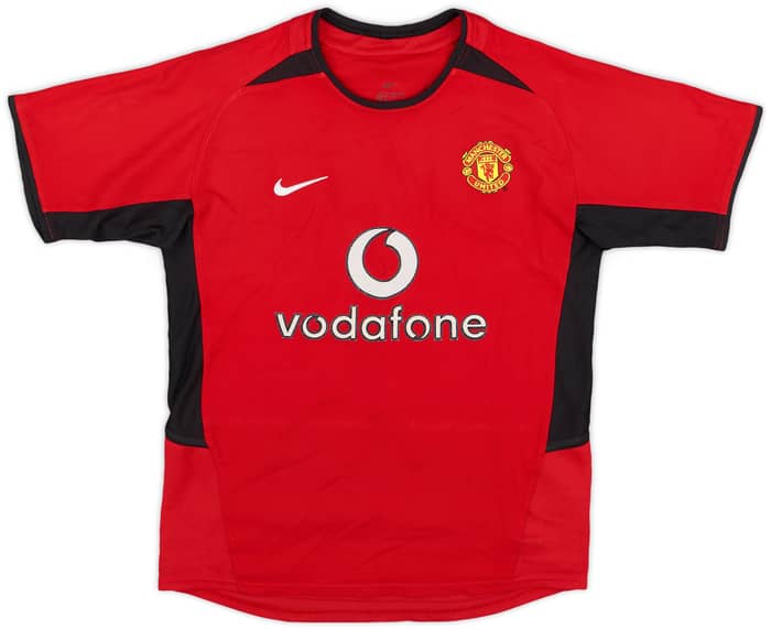 2002-04 Manchester United Home Shirt Solskjaer #20 - 7/10 - (S.Boys)