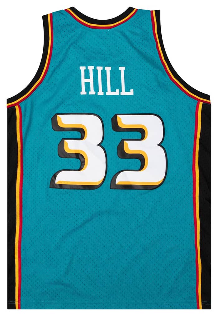 1998-99 Detroit Pistons Hill #33 Mitchell & Ness Jersey (Away) L