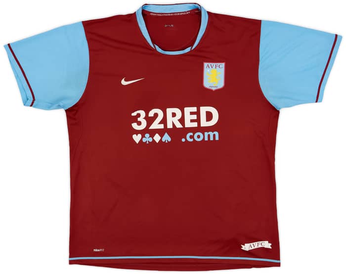 2007-08 Aston Villa Home Shirt Young #7 - 6/10 - (L)
