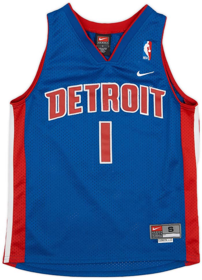 2002-04 Detroit Pistons Billups #1 Nike Swingman Away Jersey - 7/10 - (S.Boys)