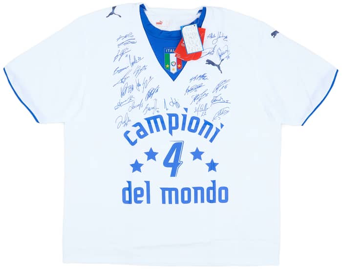 2006 Italy 'Campioni del Mondo' 'Signed' Away Shirt (XXL)