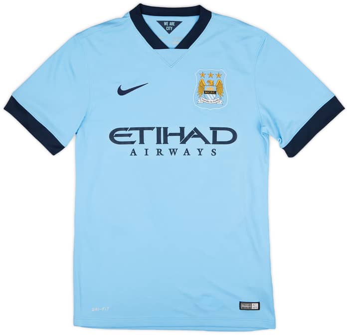 2014-15 Manchester City Home Shirt Kompany #4 (S)