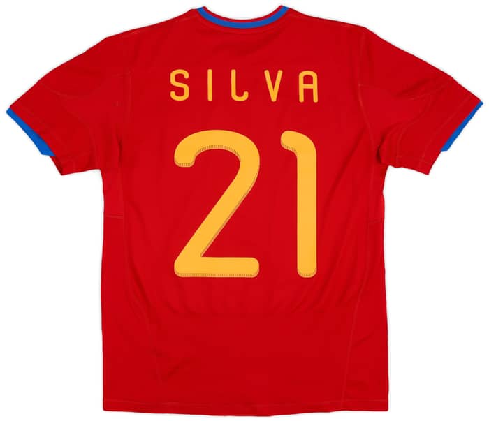 2009-10 Spain Home Shirt Silva #21 - 7/10 - (XL.Boys)