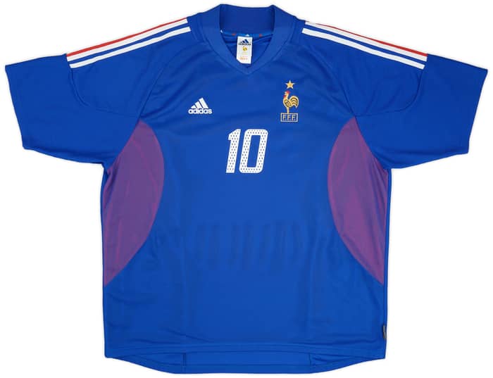 2002-04 France Home Shirt Zidane #10