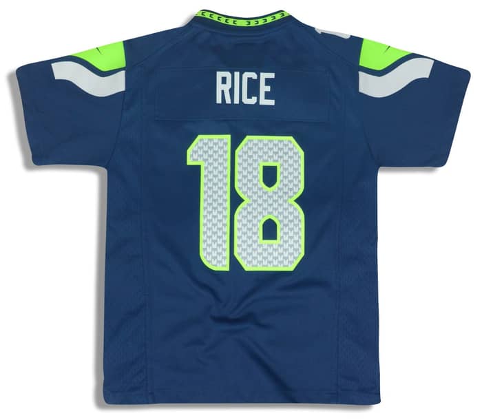 2012-13 Seattle Seahawks Rice #18 Nike Game Jersey (Home) Y