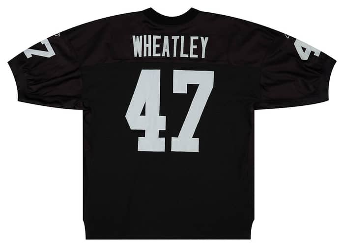 2001 Oakland Raiders Wheatley #47 Authentic Reebok Jersey (Home) 3XL