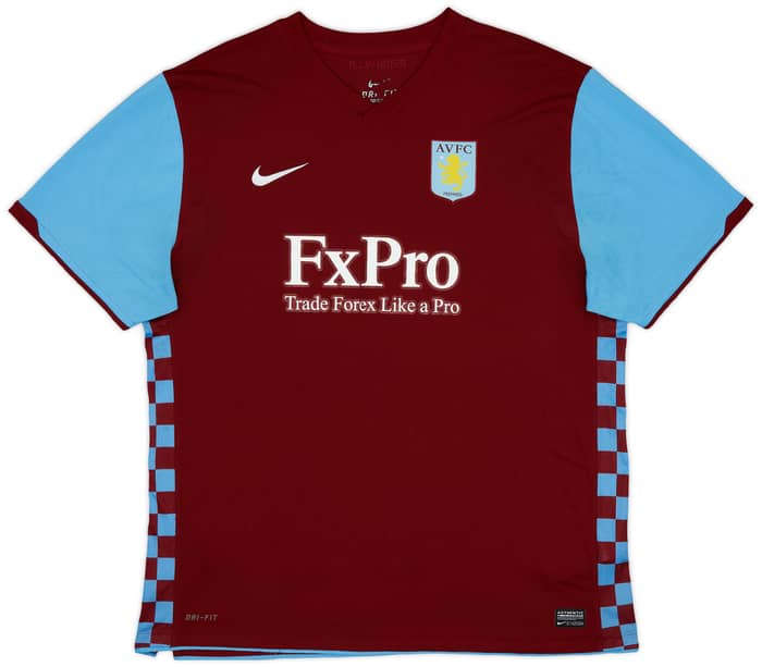 2010-11 Aston Villa Home Shirt Young #7 - 7/10 - (XXL)