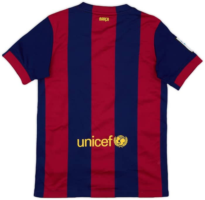 2014-15 Barcelona Home Shirt - 7/10 - (M.Boys)