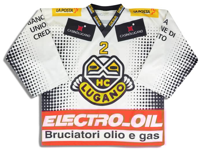 2000s HC Lugano Dino #2 Yvette Jersey (Home) XL