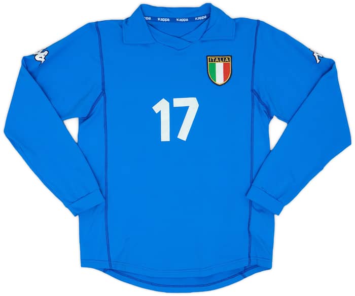 2000-01 Italy Home L/S Shirt #17 - 6/10 - (Women's L)