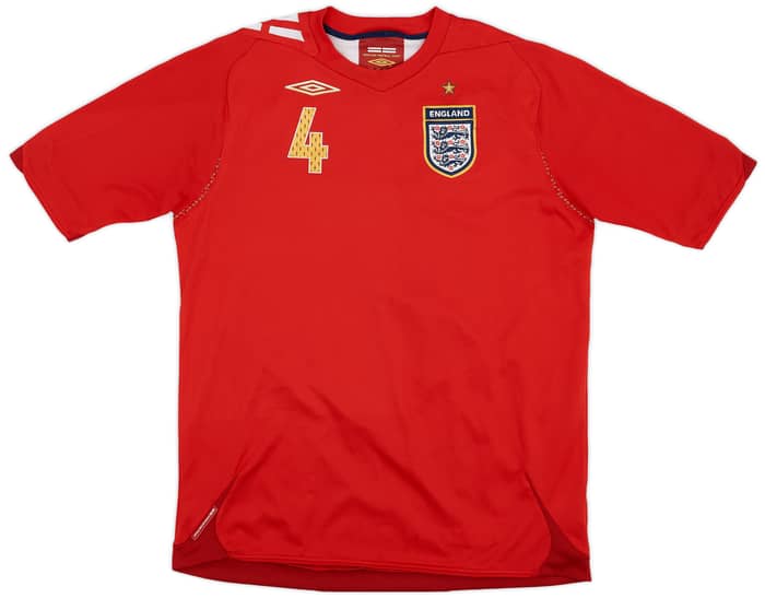 2006-08 England Away Shirt Gerrard #4 - 7/10 - (M)
