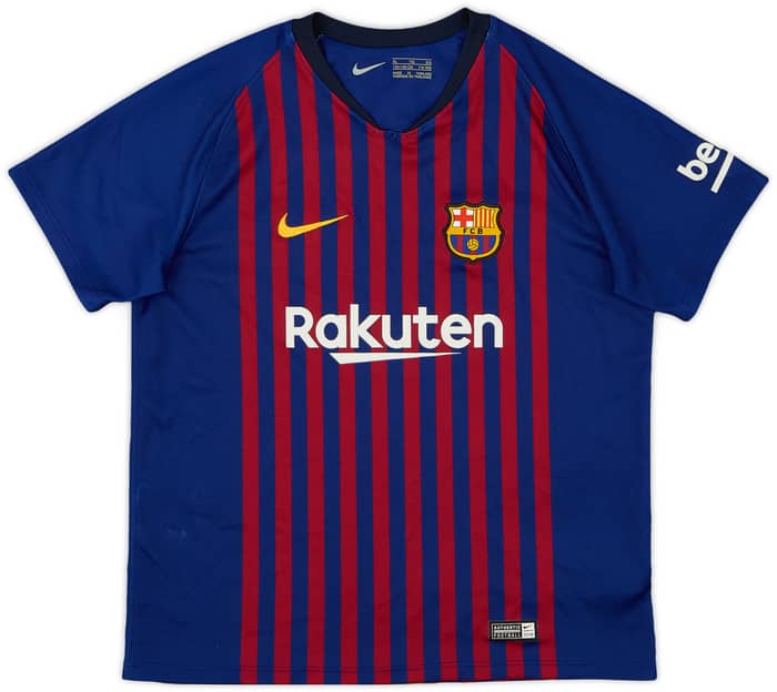 2018-19 Barcelona Home Shirt - 8/10 - (7-8 Years)