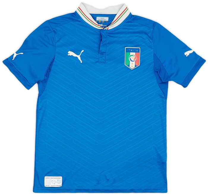2012-13 Italy Home Shirt - 9/10 - (XL.Boys)
