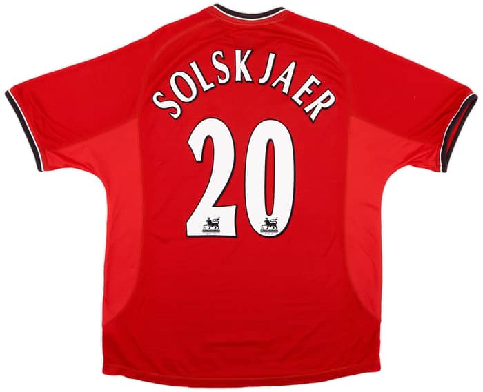 2000-02 Manchester United Home Shirt Solskjaer #20 - 5/10 - (XL)
