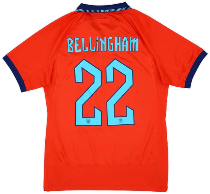 2022-23 England Away Shirt Bellingham #22 - 7/10 - (S)