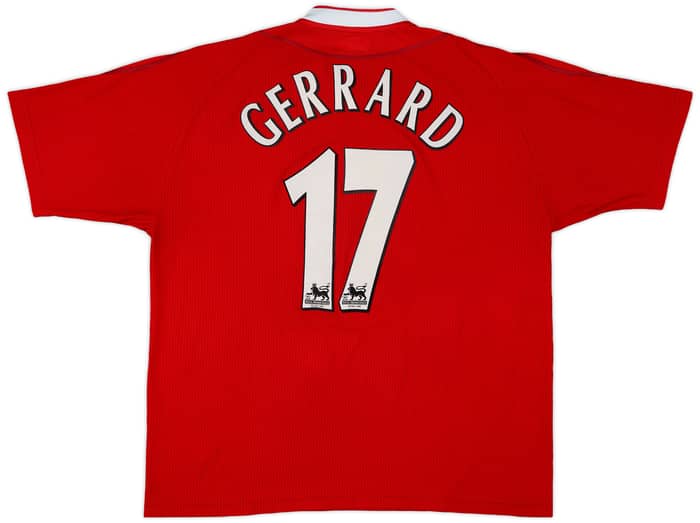 2000-02 Liverpool Home Shirt Gerrard #17 - 6/10 - (XL)