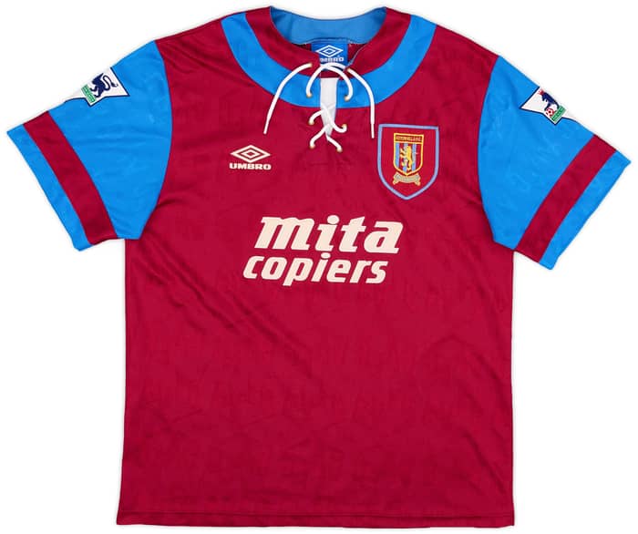 1992-93 Aston Villa Home Shirt #5 (McGrath) - 8/10 - (L)