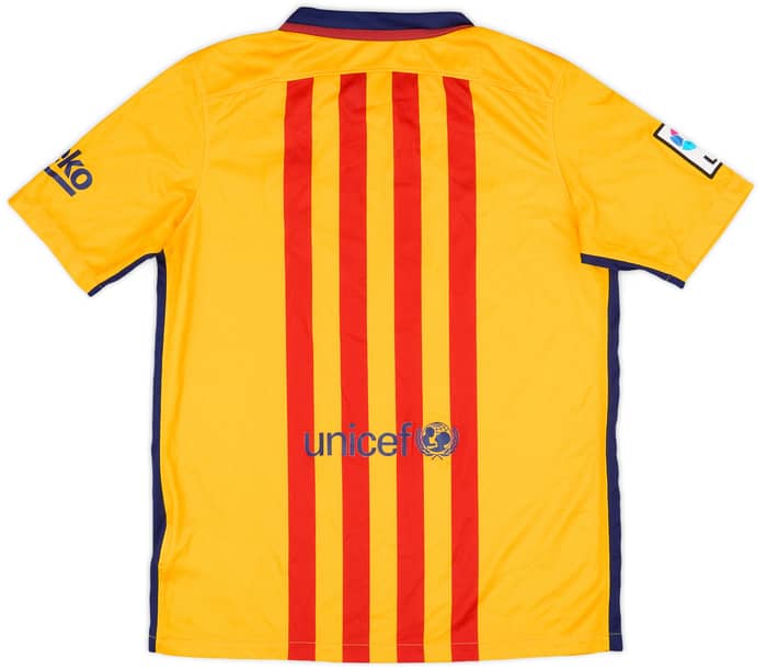 2015-16 Barcelona Away Shirt - 8/10 - (XL.Boys)