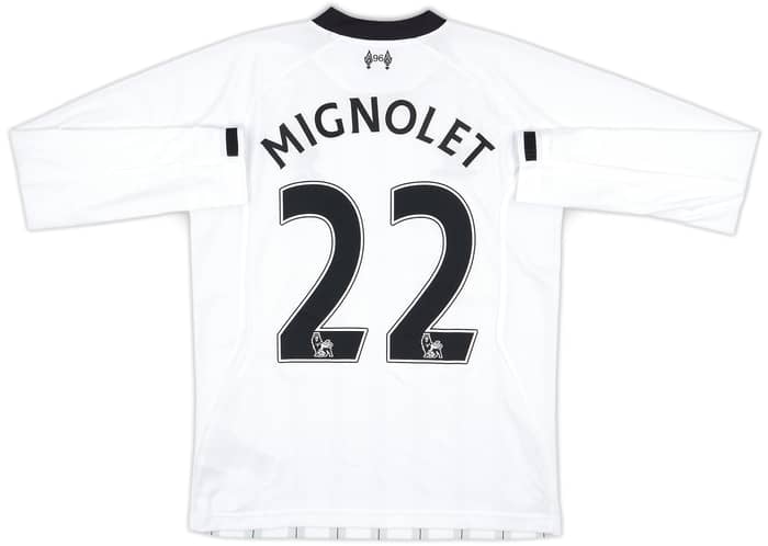2013-14 Liverpool GK Shirt MIgnolet #22 - 9/10 - (L.Boys)