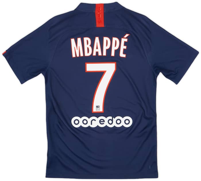 2019-20 Paris Saint-Germain Home Shirt Mbappe #7 - 8/10 - (S)