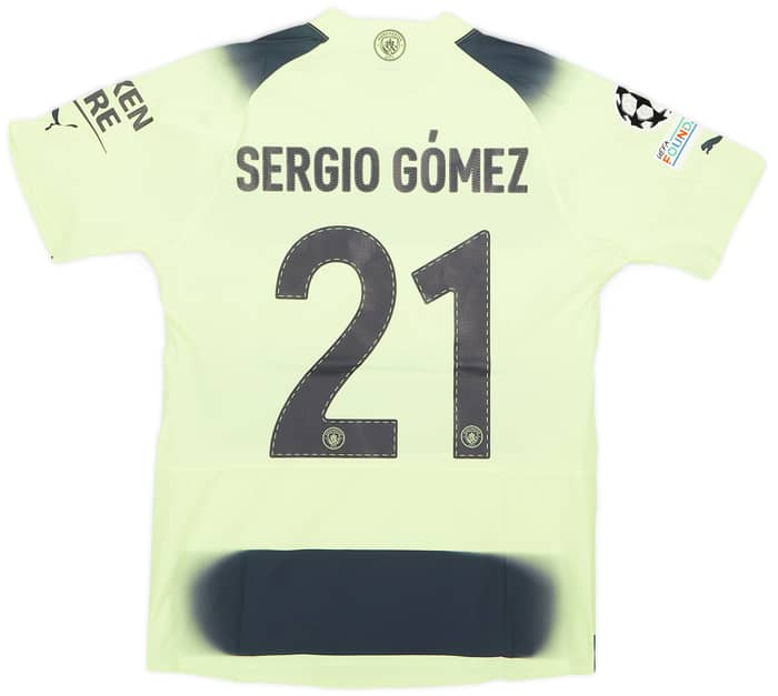 2022-23 Manchester City Match Issue Champions League Third Shirt Sergio Gomez #21