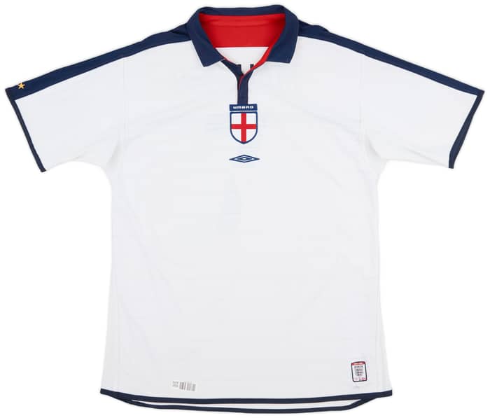 2003-05 England Home Shirt Beckham #7 - 6/10 - (XL)