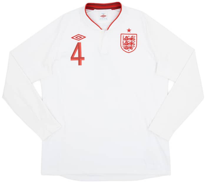 2012-13 England Home L/S Shirt Gerrard #4 - 9/10 - (XL)