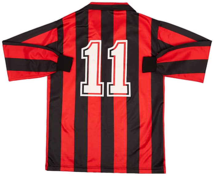 1990-91 AC Milan Home L/S Shirt #11 - 8/10 - (S)