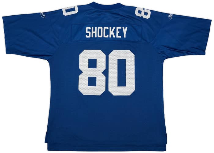 2007 New York Giants Shockey #80 Reebok On Field Home Jersey - 5/10 - (XL)